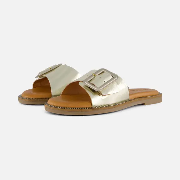Tamaris Slippers Goud Leer - Dames - Maat 40 thumbnail
