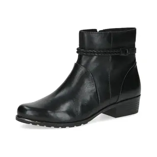 Caprice Damen Stiefeletten Aus Leder Kleiner Absatz, Schwarz (Black Nappa), 37.5 Eu