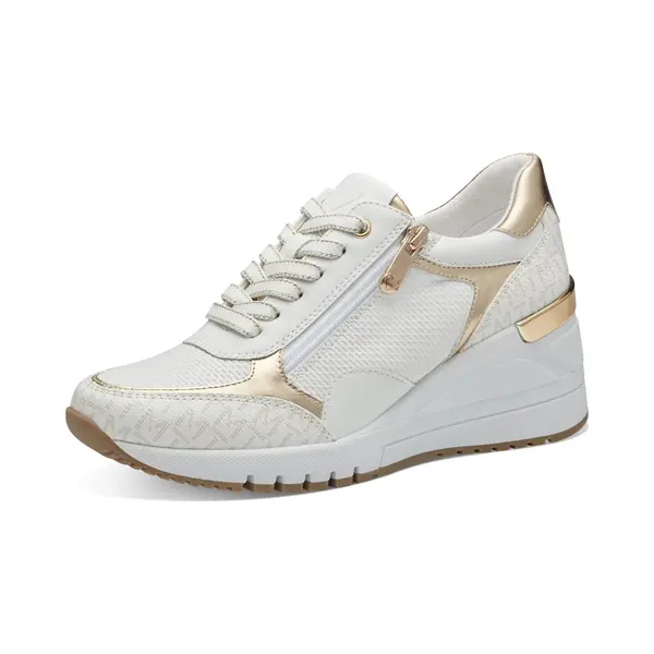 Marco Tozzi Damen Wedge Sneaker Freizeit Mit Keilabsatz, Weiß (White Comb), 40 Eu thumbnail