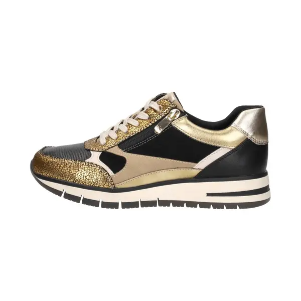 Marco Tozzi Damen Sneaker Flach Mit Reißverschluss Freizeit, Schwarz (Black Comb), 40 Eu thumbnail