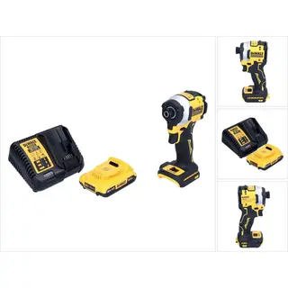 DeWalt Dcf 850 D1 Akku Schlagschrauber 18 V 205 Nm 1/4" Brushless + 1x Akku 2, 0 Ah + Ladegerät