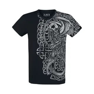 Black Premium By Emp Black T-shirt With Print And V-Neckline T-Shirt Black