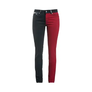 Black Premium By Emp Skarlett Cloth Trousers Black Red