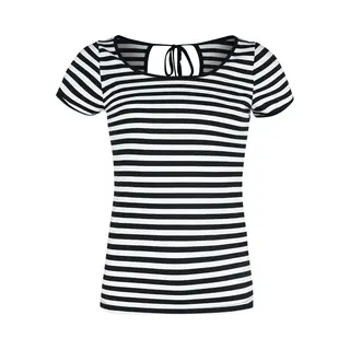 Forplay Stripes Tee T-Shirt Schwarz Weiß In L