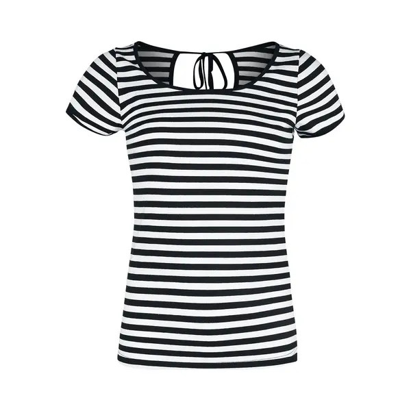 Forplay Stripes Tee T-Shirt Black White thumbnail