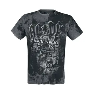 Ac/Dc Back In Black T-Shirt Grey Black
