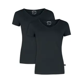 Red By Emp Double-Pack V-Neck T-Shirts T-Shirt Black