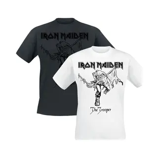 Iron Maiden Trooper - Doppelpack T-Shirt Black White