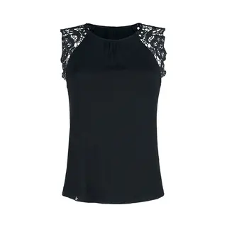 Forplay Sleeve Lace Top Schwarz In S