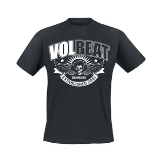 Volbeat Skullwing Ribbon T-Shirt Black
