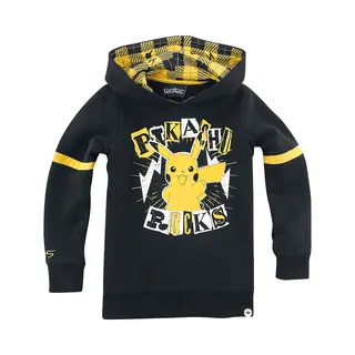 Pokémon Kids - Pikachu - Rocks Kapuzenpullover Schwarz Gelb In 158/164