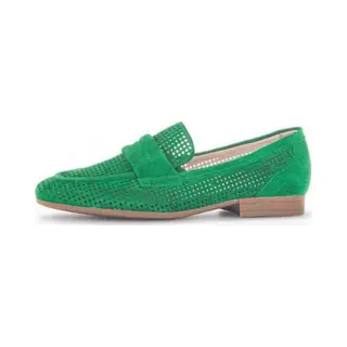 Gabor Instappers Dames - Instapschoenen / Damesschoenen - Suède - 22.424 - Groen - Maat 39