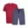 donkerblauw / rood