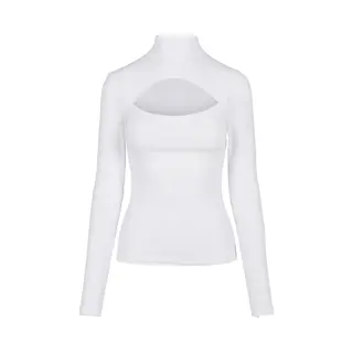 Urban Classics - Cut-Out Turtleneck Longsleeve Top - L - Wit