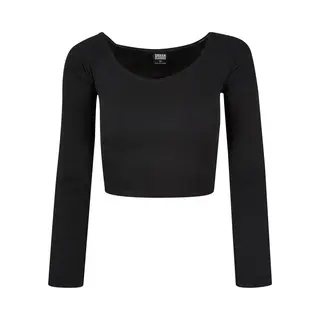 Women's Long Sleeve V-neck Short Rib T-shirt Urban Classics