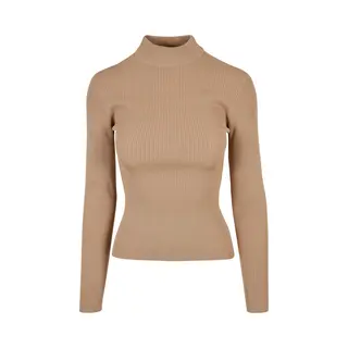 Urban Classics Damen Ladies Rib Knit Turtelneck Sweater S Unionbeige