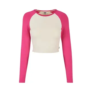 Women's Organic Long Sleeve Crop T-shirt Urban Classics Retro Baseball Gt