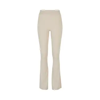 Urban Classics, Damen, Tights, Ladies Recycled High Waist Flared Leggings - 17082 (3XS, 5XL, S), Beige