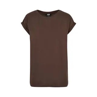 Urban Classics Ladies Extended Shoulder Tee T-Shirt Braun In Xl
