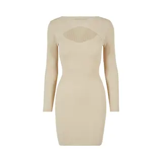 Urban Classics Damen Kleid Ladies Cut Out Dress Sand Xl