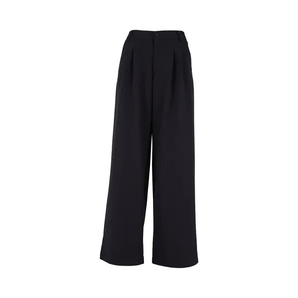 Urban Classics Damen Hose Ladies Ultra Wide Pleat-Front Pants Black 30 thumbnail