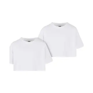 Urban Classics - Short Kimono 2pack Crop Top - Kids 110/116 - Wit/Wit