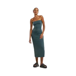 Urban Classics, Damen, Kleider, Ladies Bandeau Midi Dress - 190999, Grün, (3XL)