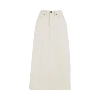 Urban Classics, Damen, Röcke, Ladies Soft Denim Midi Skirt - 193361, Weiss, (32)