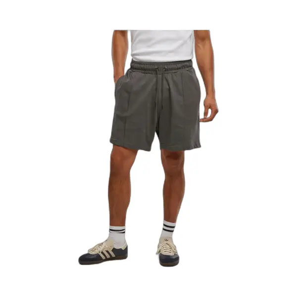 Urban Classics - Heavy Jersey Pintuck Track Korte Broek - M - Grijs thumbnail