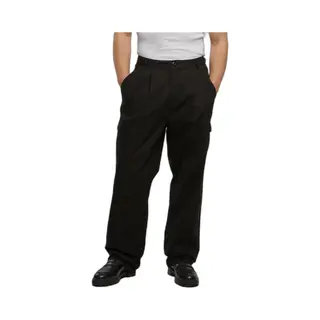 Urban Classics, Herren, Hosen, Wide Pleated Cargo Pants Black 33, Schwarz, (33)