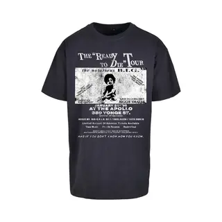 Mister Tee Biggie Smalls - Biggie Retro Poster Heren T-shirt - L - Blauw