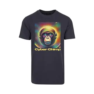 Mister Tee - Cyber Chimp Heren T-shirt - Xs - Blauw