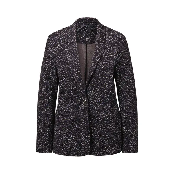 Goldner Blazer Met Veelkleurige All-over Print thumbnail