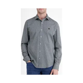 Lerros - Lange Mouw Overhemd - Heren - Xl - 429 Fjord Blue - Katoen - 2581374