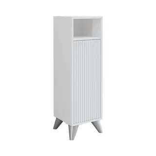 Vicco - Midischrank Leano, Weiß, 30 X 97 Cm Mit Tür