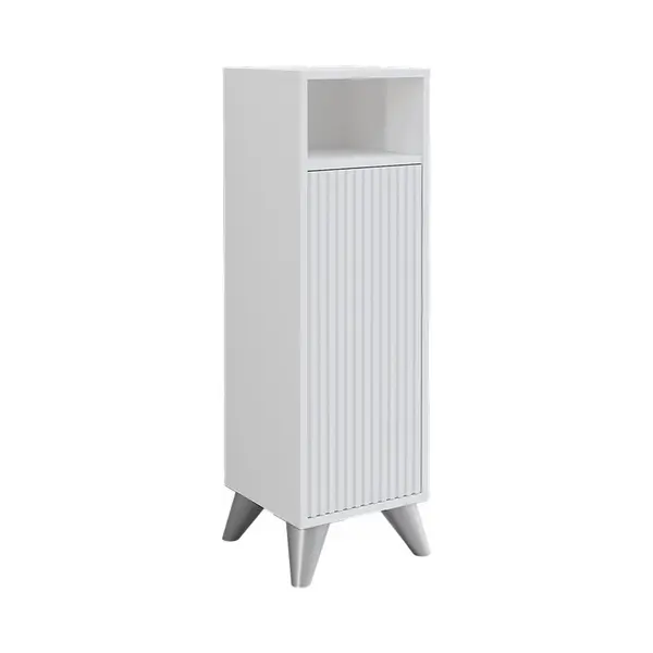 Vicco - Midischrank Leano, Weiß, 30 X 97 Cm Mit Tür thumbnail