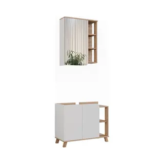 Vicco - Badmöbel-set Karen, Sonoma/weiß, 2 Teile