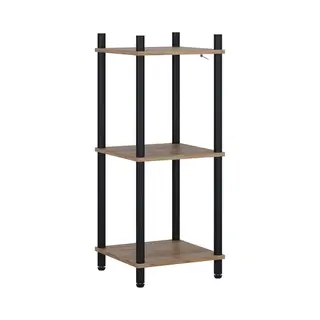 Vicco Bivio Hoekrek – 30 X 72 Cm 3 Planken Eik Goud/antraciet