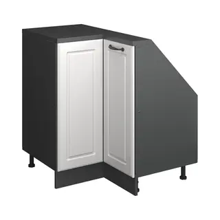 Vicco Rion Hoekkast Met 1 Deur, Wit, Landhuis, Antraciet, 75, 6 X 81, 6 Cm