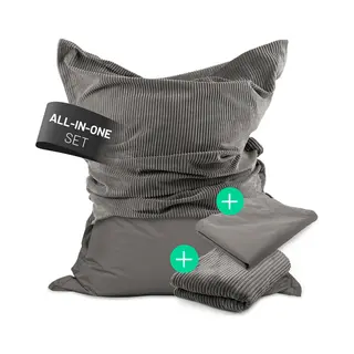 Lumaland 19140 Sitzsack Grau Drinnen Rechteck