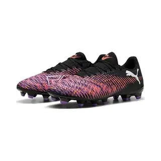 Puma Unisex Future 8 Play Fg/Ag Fussballschuh, Puma Black Puma White Glowing Red, 42.5 Eu