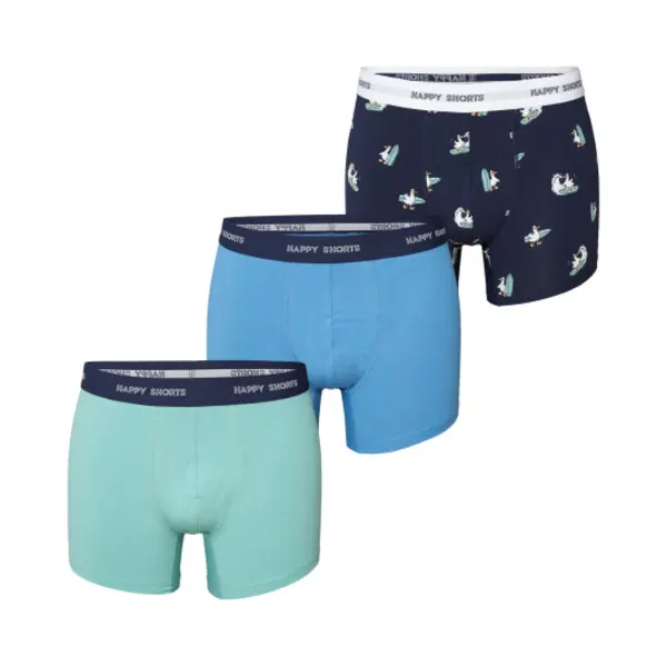 Happy Shorts Heren Boxershorts Trunks Surfing Seagull 3-Pack - Maat Xl thumbnail
