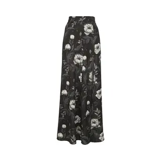 Killstar Nocturne Nights - Ivory'S Chorus Maxi Skirt Langer Rock Schwarz In Xs