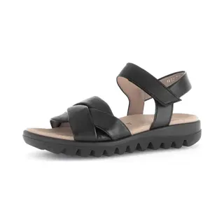 Gabor Damen Sandaletten, Frauen Sandalen, Best Fitting, offene Schuhe, Strandschuhe, Sommersandalen, bequem, flach, Sommerschuhe, schwarz, 40 Eu / 6.5