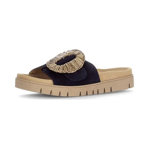 Gabor Damen Pantoletten, Frauen Clogs, Pantoletten, Cherry, Merlot, Sport-Dynamic, g-Weite, glatt-Leder, antikrosa, silbrt, Navy, Dark Blue, 42 Eu / 8 thumbnail