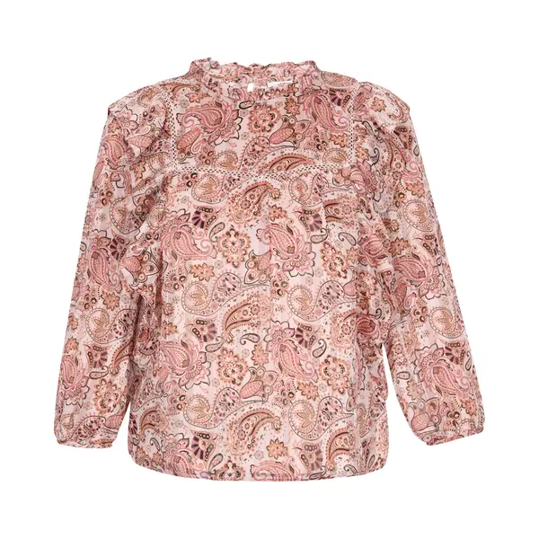 Usha Festival Blouse 'Fashion Look' Donkerbruin / Mauve / Rosé thumbnail