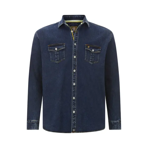 Jan Vanderstorm Herren Jeanshemd Olavik Dunkelblau, 2XL (Xxl) - 45/46 thumbnail