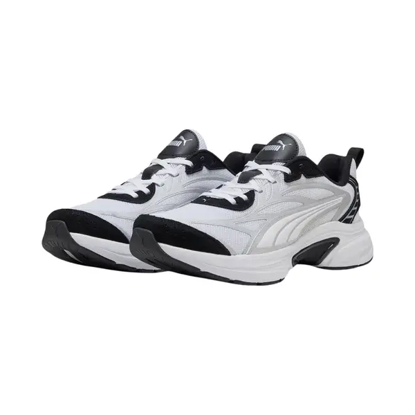 Puma Softride Escalate Unisex Sneakers - Puma White-Puma Silver-Puma Black thumbnail