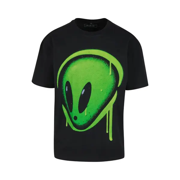 Mister Tee - Dripping Alien Head Oversize Heren Tshirt - Xl - Zwart thumbnail