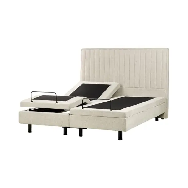 Beliani Castellan - Tweepersoonsbed - Beige - 160 X 200 Cm - Polyester thumbnail